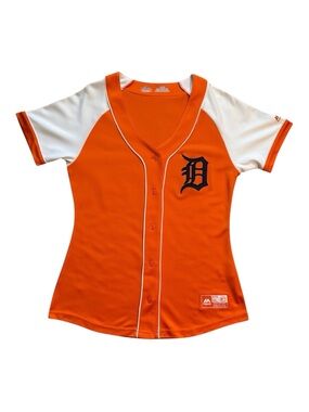 Majestic Women’s Detroit Tigers MLB Orange Jersey Size Medium